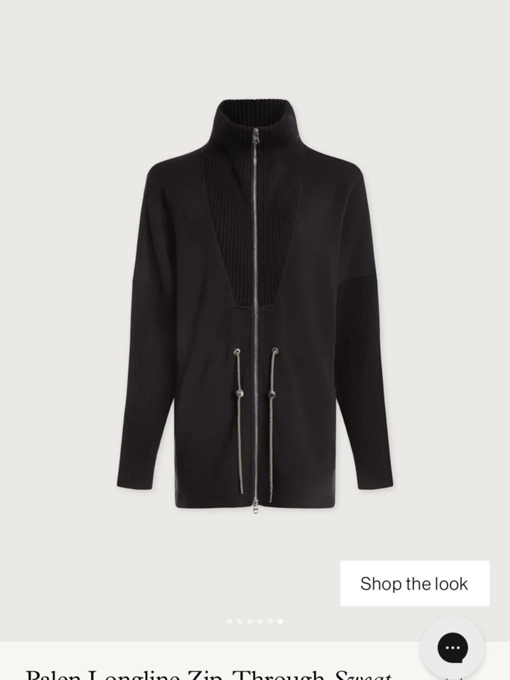 Varley Off-White Zip-Front Drawstring Jacket - Picture 4 of 7